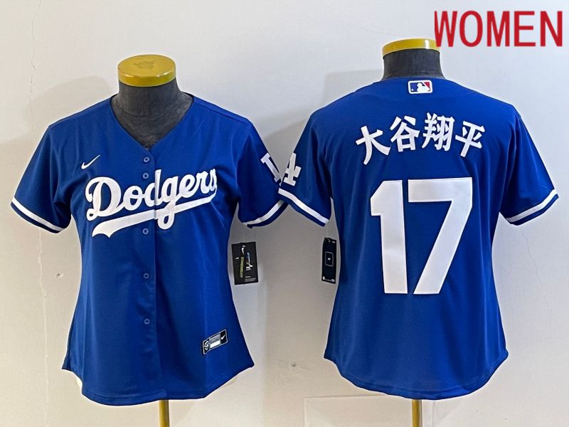 Women Los Angeles Dodgers #17 Ohtani Blue Nike Game MLB Jersey style 6->women mlb jersey->Women Jersey